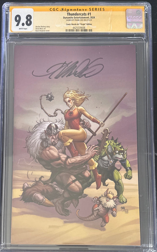 THUNDERCATS #1 FRANK CHO VIRGIN VARIANT COVER CGC SS 9.8 SIGNED BY FRANK CHO