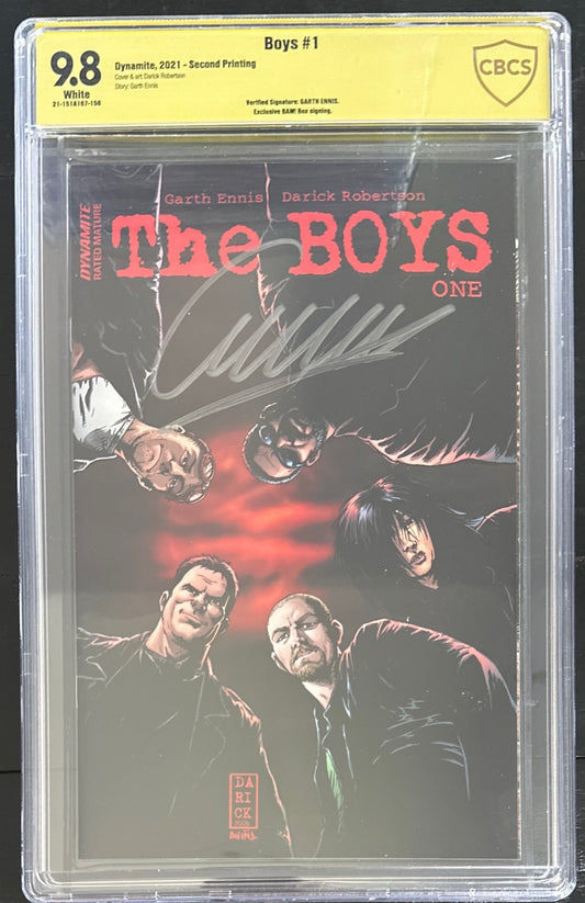 THE BOYS #1 CBCS 9.8 VERIFIED SIGNATURE BY GARTH ENNIS